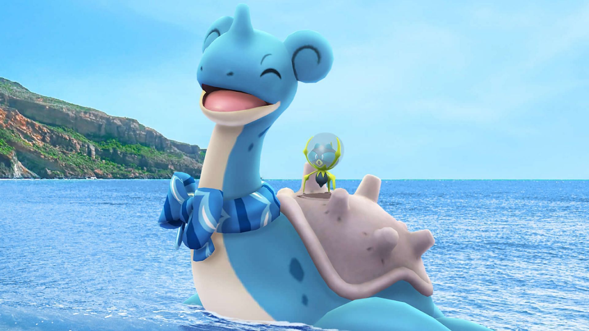 Scarf Lapras as seen in the GO Water Festival 2022 (Image via The Pokemon Company)